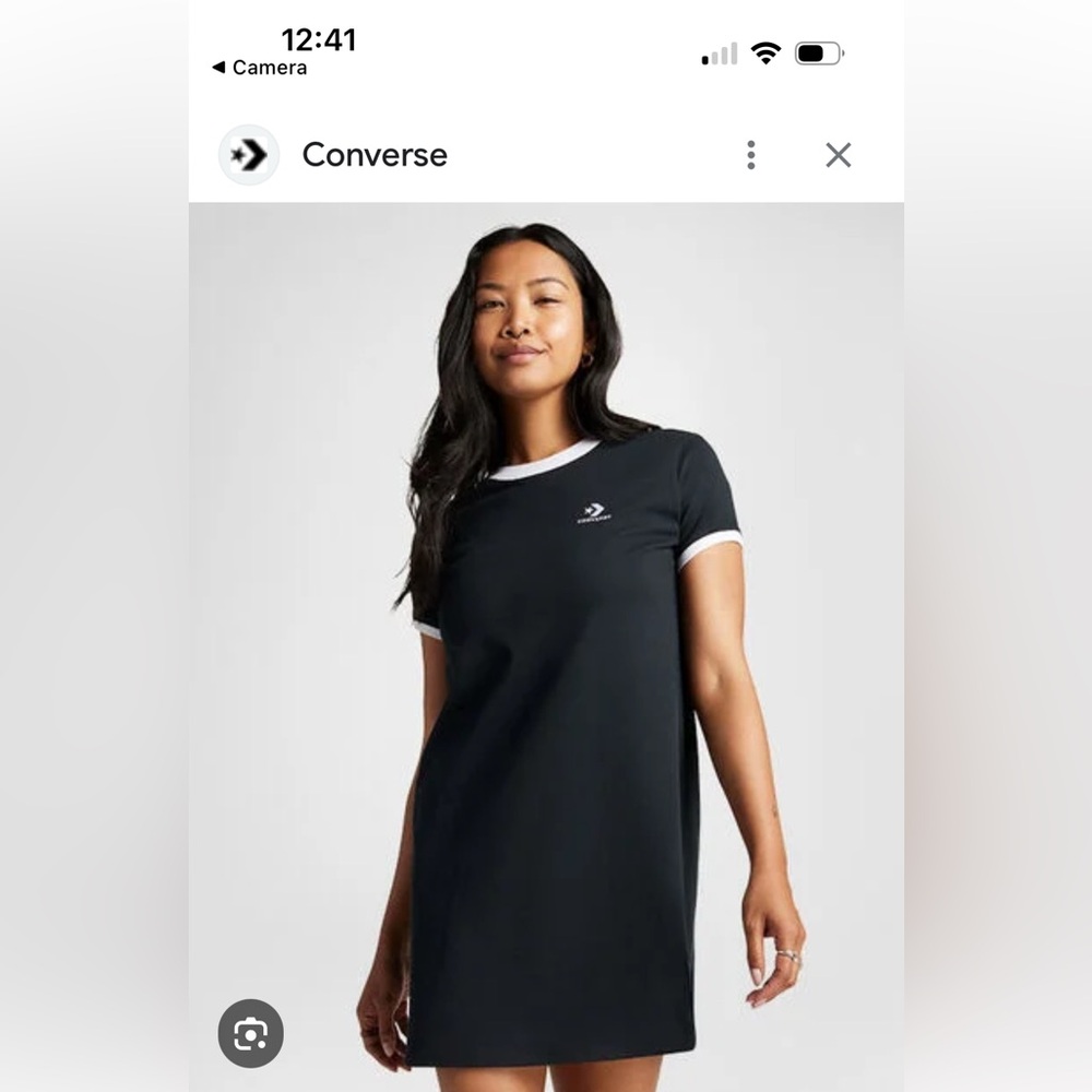 Converse Women’s Black and White Short Sleeve Dress